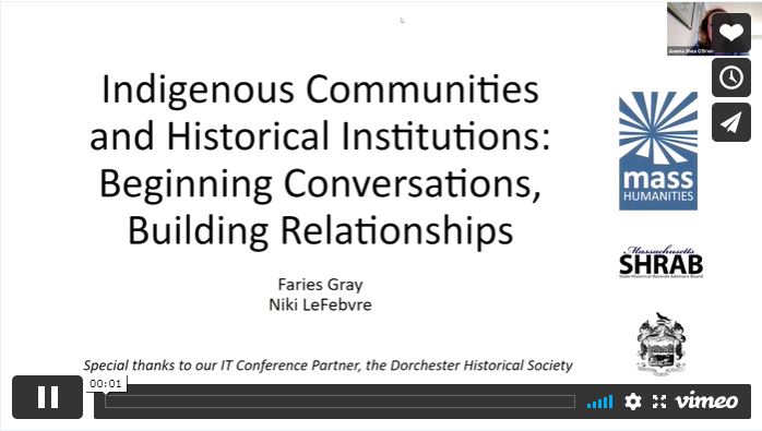 2021 Mass History Conference – Indigenous Communities and Historical Institutions