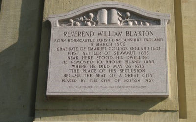 Reverend William Blaxton or was it Wm. Blackstone?
